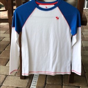 Abercrombie Boys sz16 white/blue shirt